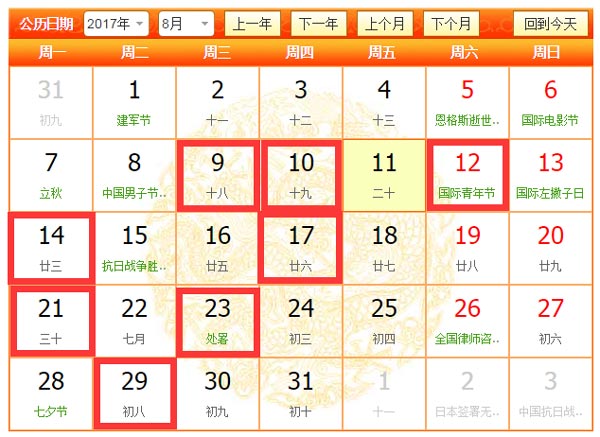 2017年8月装修吉日效果图