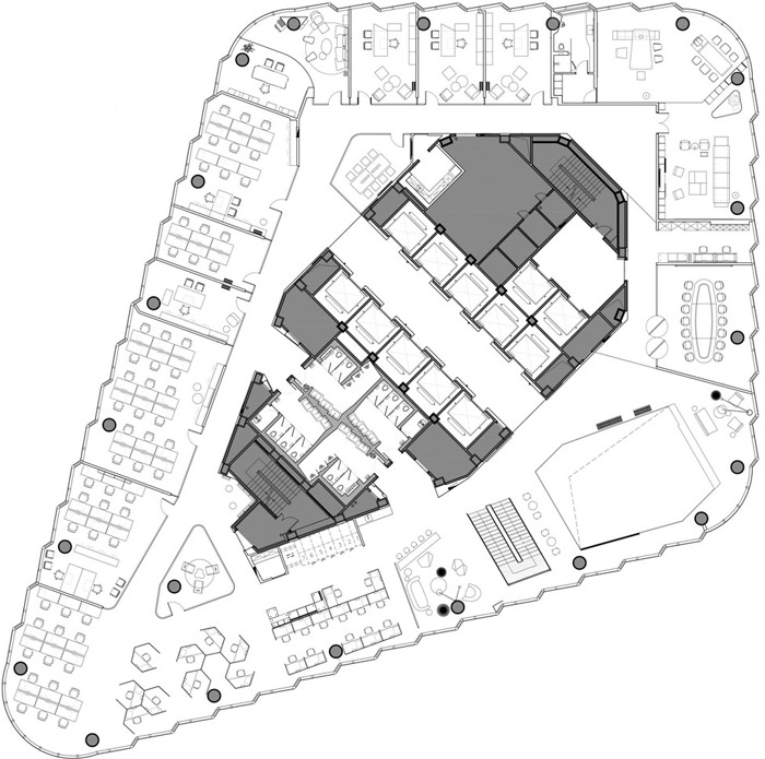 集团办公楼45层平面图